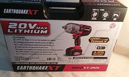 EARTHQUAKE XT 20V MAX LITHIUM 1 2