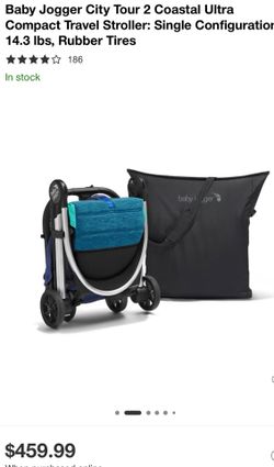 Baby Jogger City Tour 2 Coastal Ultra Compact Travel Stroller