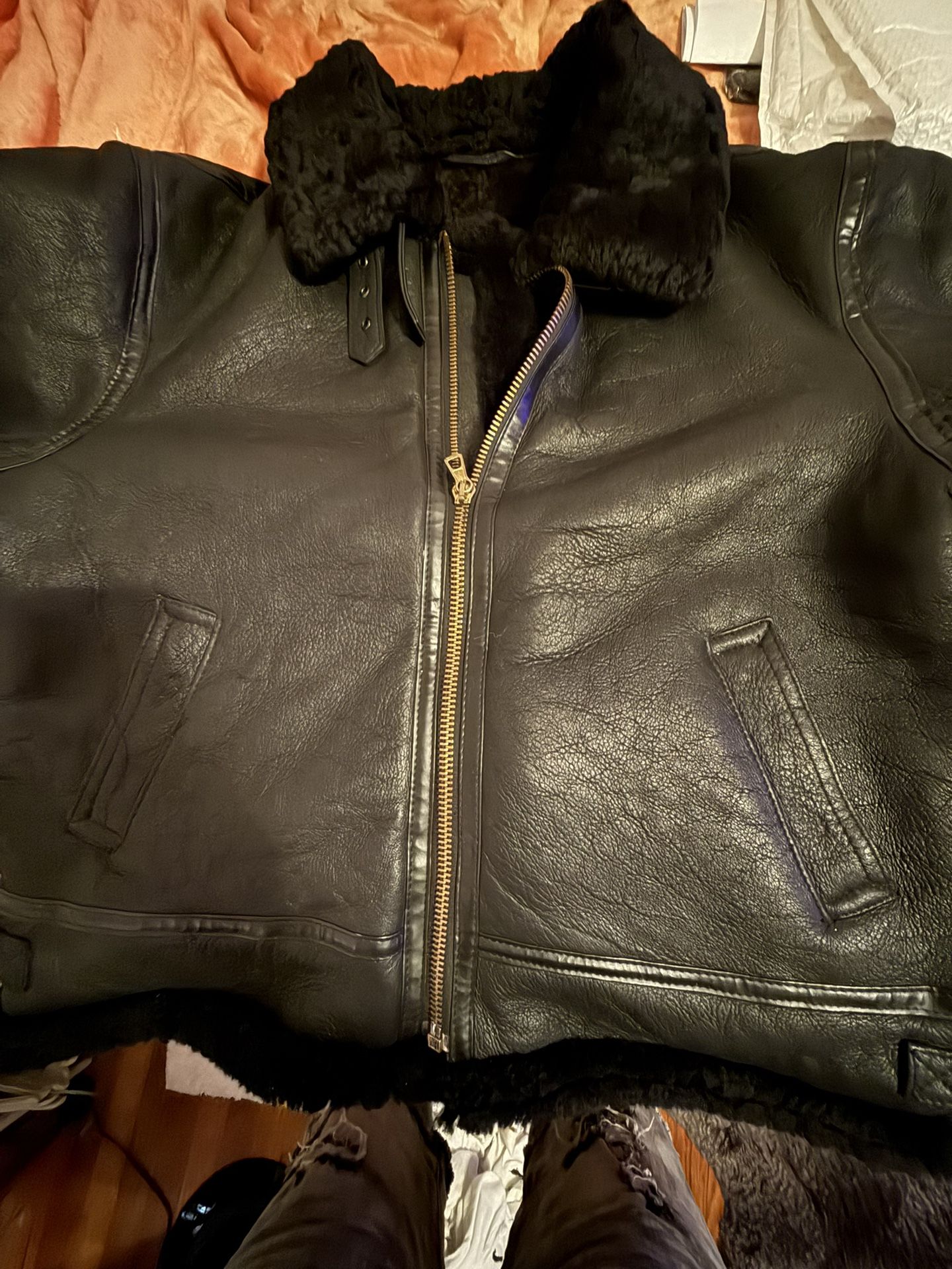 Leather Shearling