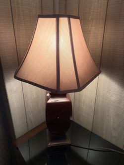 Ceramic Table Lamp with Fabric Shade