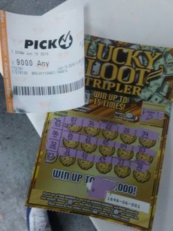 If anybody has any scratch offs or pick 4 tickets worth $1000 or better ..