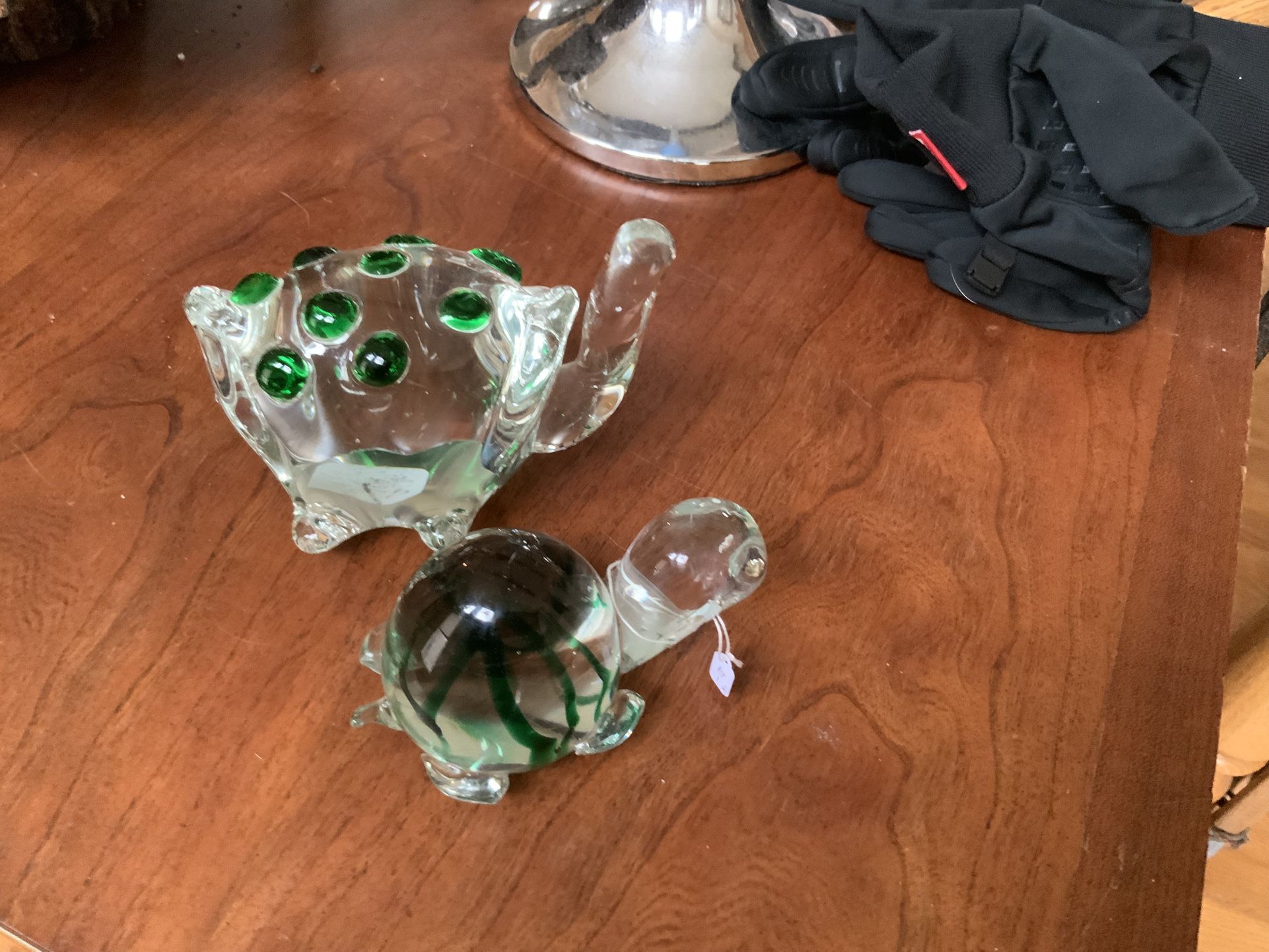 Pair Of Glass Turtles
