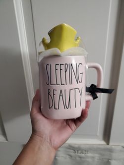 Rae Dunn Sleeping Beauty Mug With Topper
