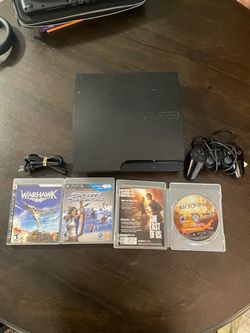 PS3 with power cord and 3 games no HDMI