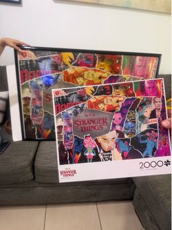 Framed Stranger Things 2000-Piece Puzzle — Ready to Display