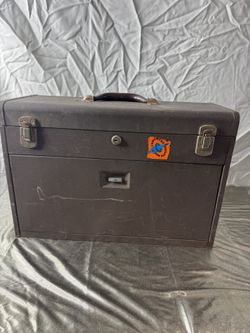 Vintage KENNEDY KITS 520 Machinist Tool Chest 7 Drawer Toolbox. No Key.