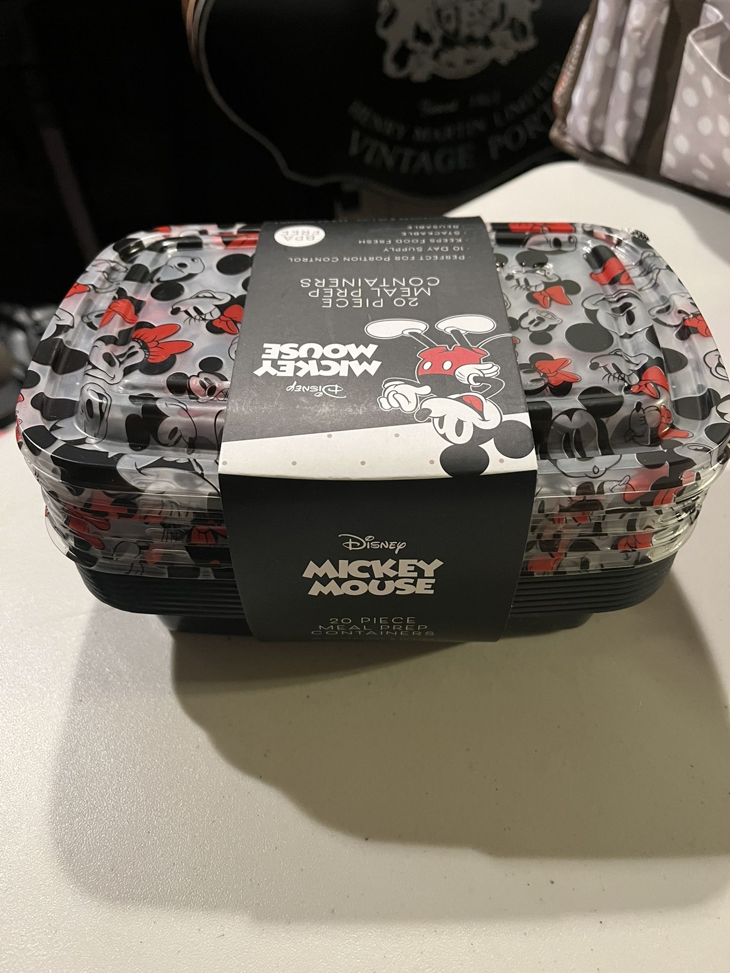 Mickey Mouse 10 Containers With Lids. New