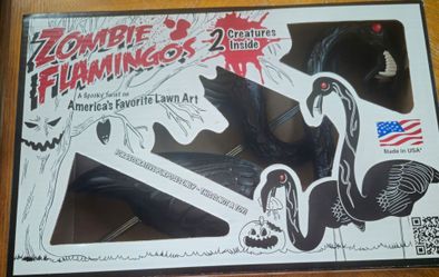 N. Peoria Brand New zombie flamingos yard art 2 creatures decorations halloween world market