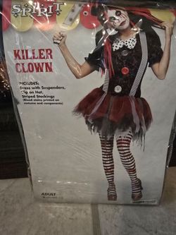 Killer Clown Costume Small-Medium
