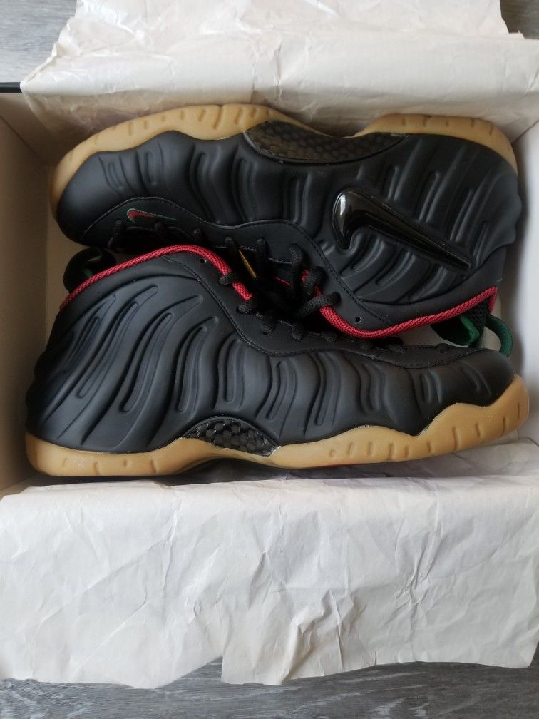 Black Gucci Foamposites Size 10.5