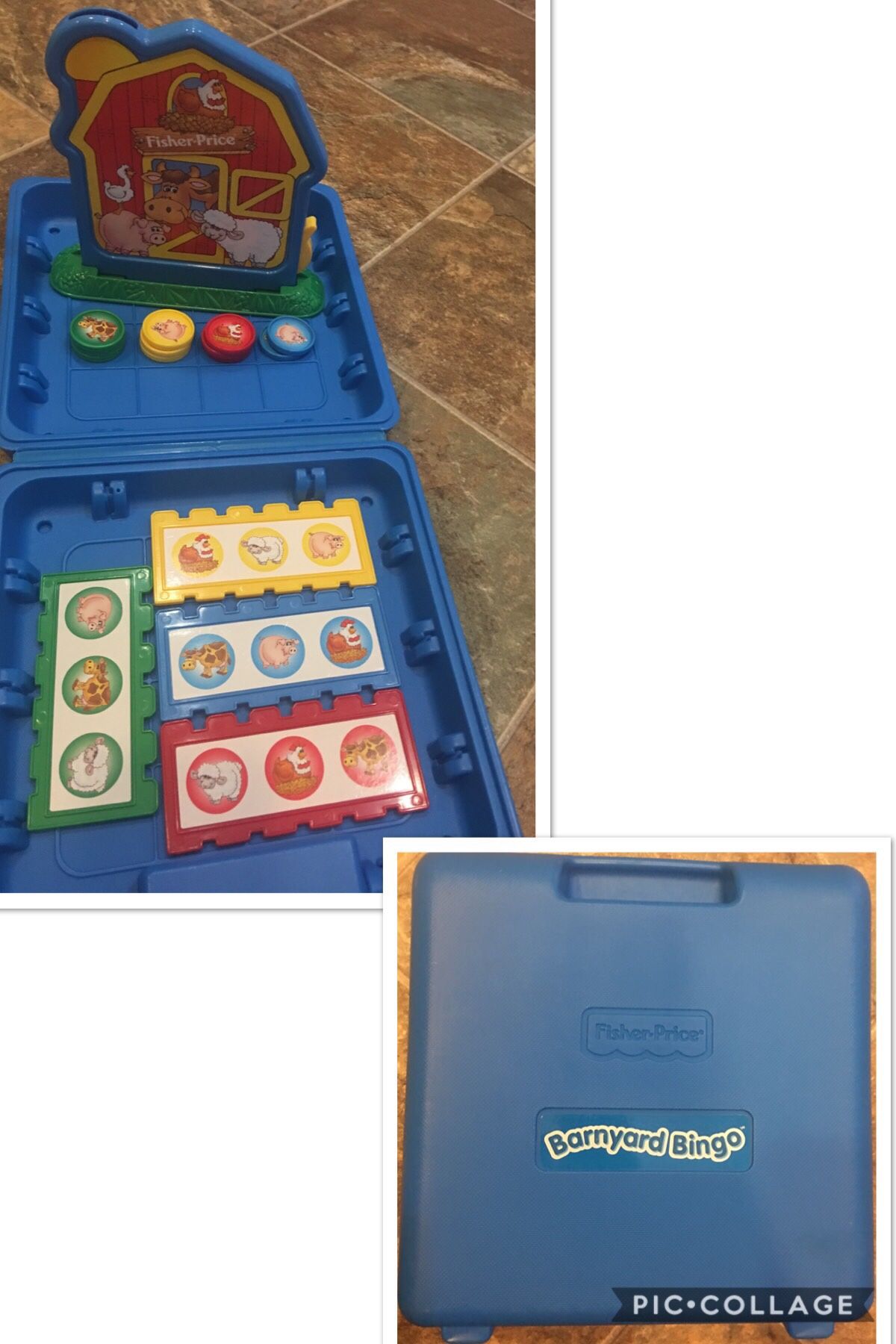 Fisher Price Barnyard Bingo Game in Carrying Case