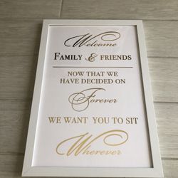 Wedding Seating Poster and Frame