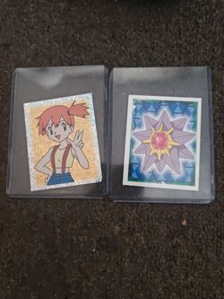 Pokemon Holographic Stickers Misty and Starmie
