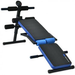 Blue Multi-Functional Foldable Weight Bench Adjustable Sit-up Board Exercise Equipment