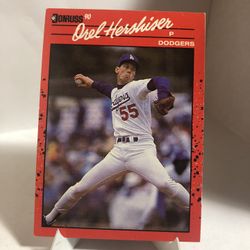 1990 Donruss Orel Hershiser Los Angeles Dodgers Error Card #197