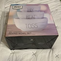 PARINI COOKWARE MIXING BOWL SET (NEW) 