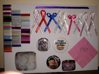 Personalized ribbon napkins Custom buttons