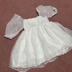 New Medium white short poof sleeve dress princess costume photo gown maternity