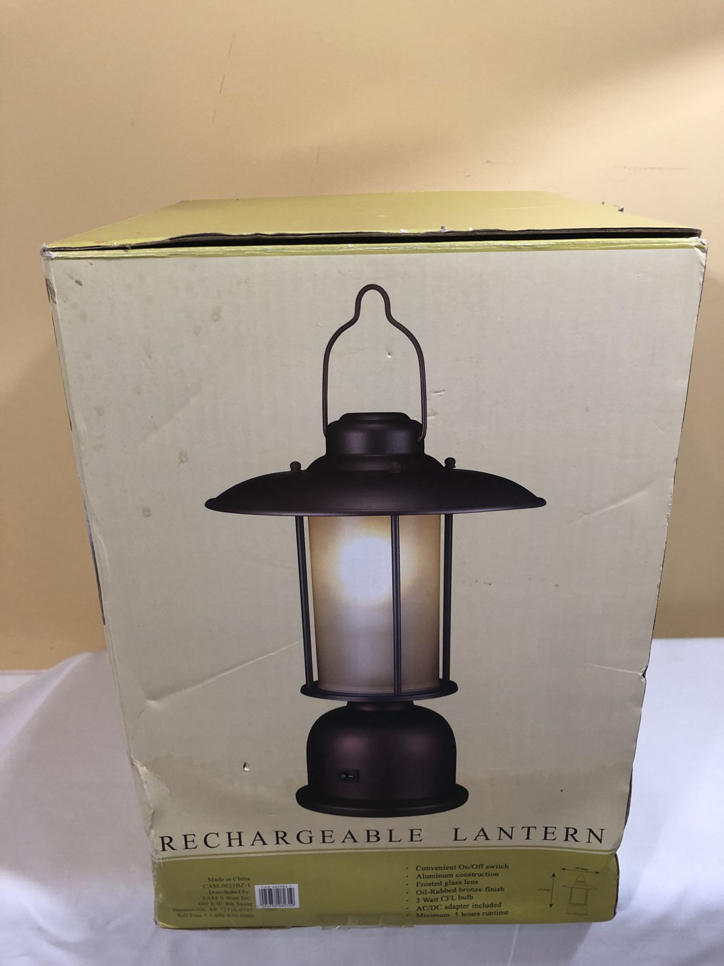 Lantern Aluminum & Glass & Rechargeable Patio Catering Camping Party Pool Events