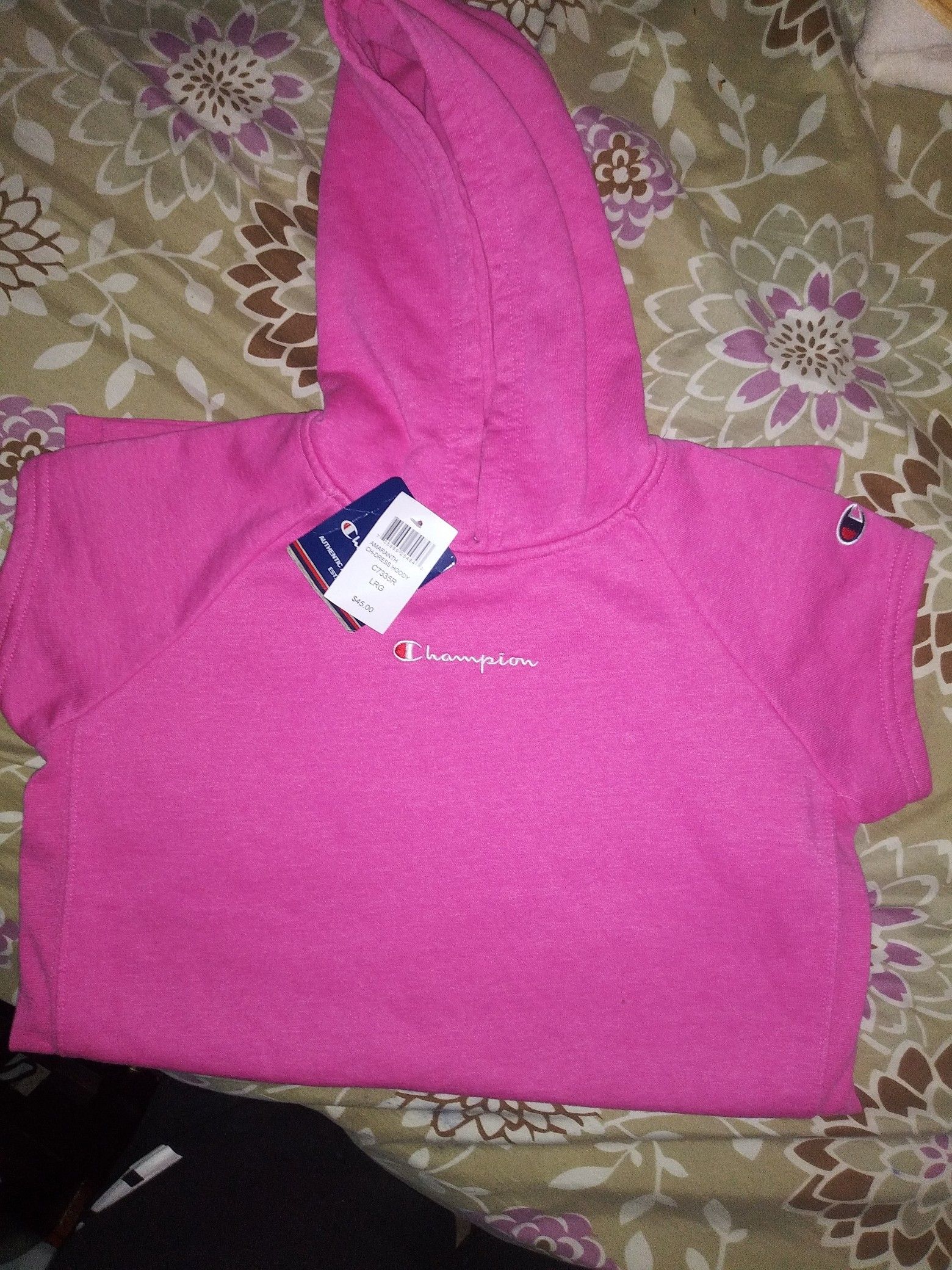 Brand new womans pink champion hoodie dress sz large