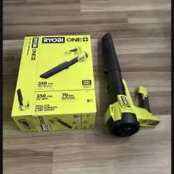 RYOBI ONE+ 18V 100 MPH 350 CFM Cordless Battery Variable-Speed Jet Fan Leaf Blower (Tool Only)