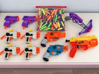 Foam Dart Blaster Lot + Nerf Blasters + Huge Bag of Darts