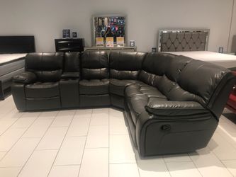 COMFY NEW MADRID RECLINING SECTIONAL SOFA ON SALE ONLY $899. SAME DAY DELIVERY. NO CREDIT CHECK FINANCING