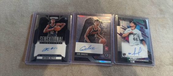 Lot of 3 Rookie Auto Trading Cards