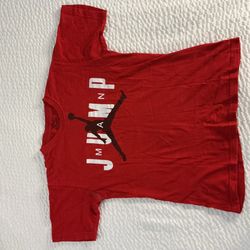 Red Jordan Jumpman T-shirt with white Jumpman logo #jumpman #basketball