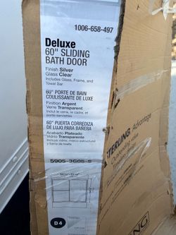 New 60” bath room glass shower doors