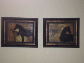 Custom framed horse pictures