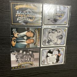 6 Upper Deck 1992 Heroes Insert Hockey Cards Wayne Gretzky & Gordie Howe HOF Legends HBV $28