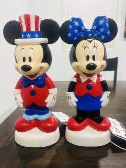 Mickey and Minnie patriotic blow molds.