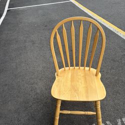yellow solid wood chair 