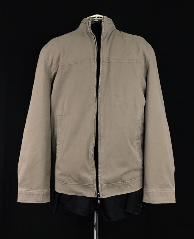 Clio Coddle Crocodile Beige Full Zip Men's Fashion Jacket Lined Coat Size 45/42