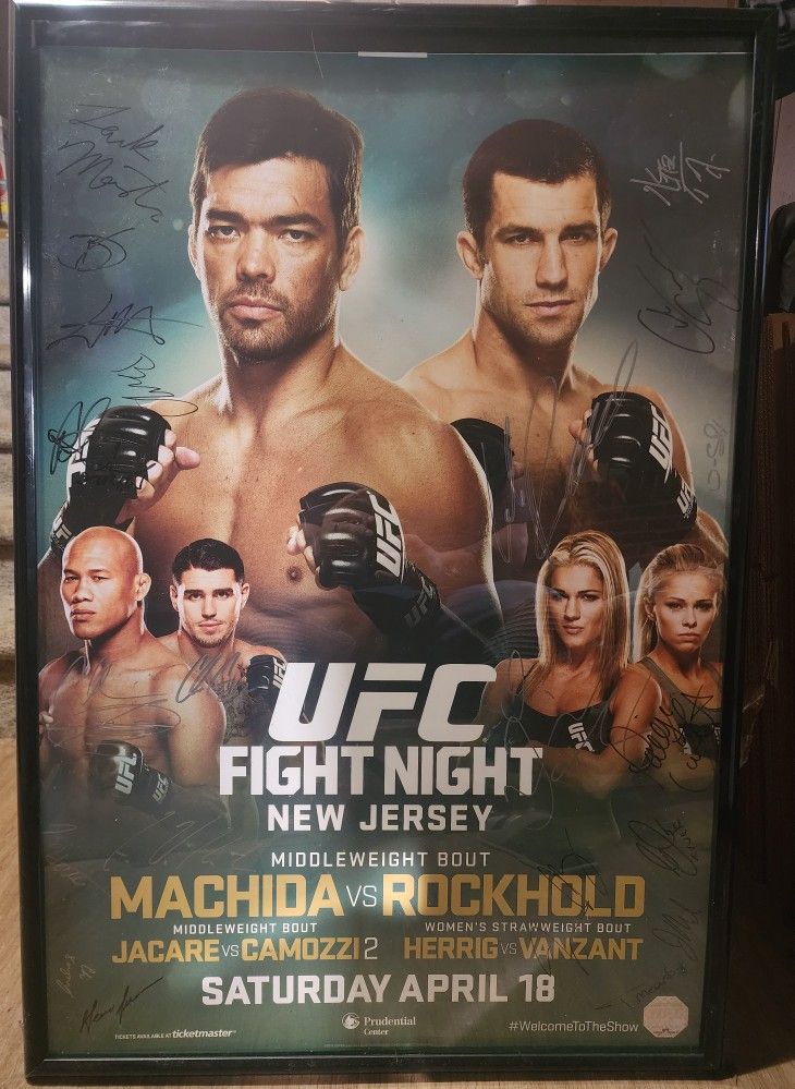 PRICE DROP: UFC Fight Night: Rockhold Vs. Machida Signed Poster