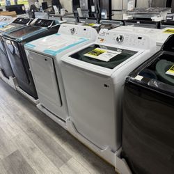 Samsung - 4.5 Cu Ft Smart Large Capacity Top Load Washer With Agitator & Gas Dryer Set 