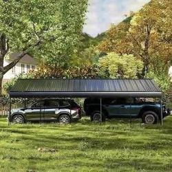 New in Box  Metal Carport 13 x 26ft Heavy Duty Outdoor Car Shelter Heavy Duty Tent Outdoor Garage
