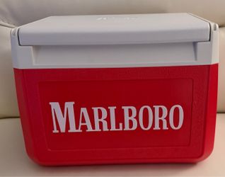 Vintage Coleman Marlboro Camping Cooler