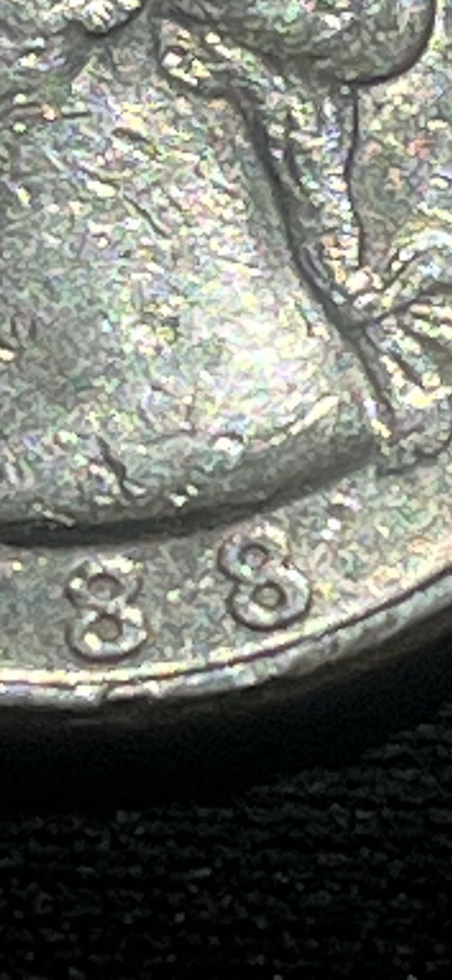 1988 D Quarter Coin With Dbl. On 88