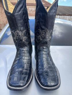 New Crocodile Belly Boots size 10