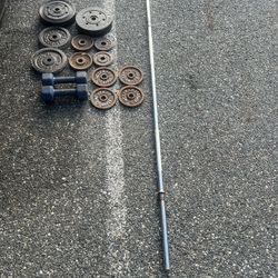 Workout Starter Kit Bar And Plates 