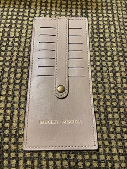 Badgley Mischka Grey Slim Card Holder Wallet