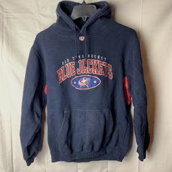 OLD TIME HOCKEY NHL COLUMBUS BLUE JACKETS NAVY BLUE HOODIE