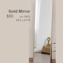 Brass/Gold Frame Mirror