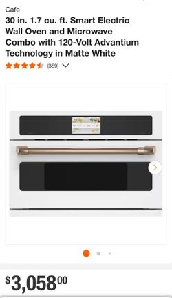 New CAFE 30 “ 1.7 Cu Electric Wall Oven Microwave 