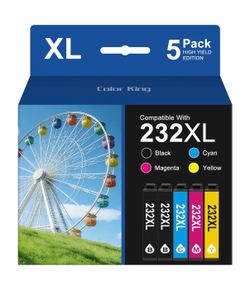 5PK 232 XL 232XL Ink Cartridges for Epson 232XL XP-4200 XP-4205 WF-2930 WF-2950