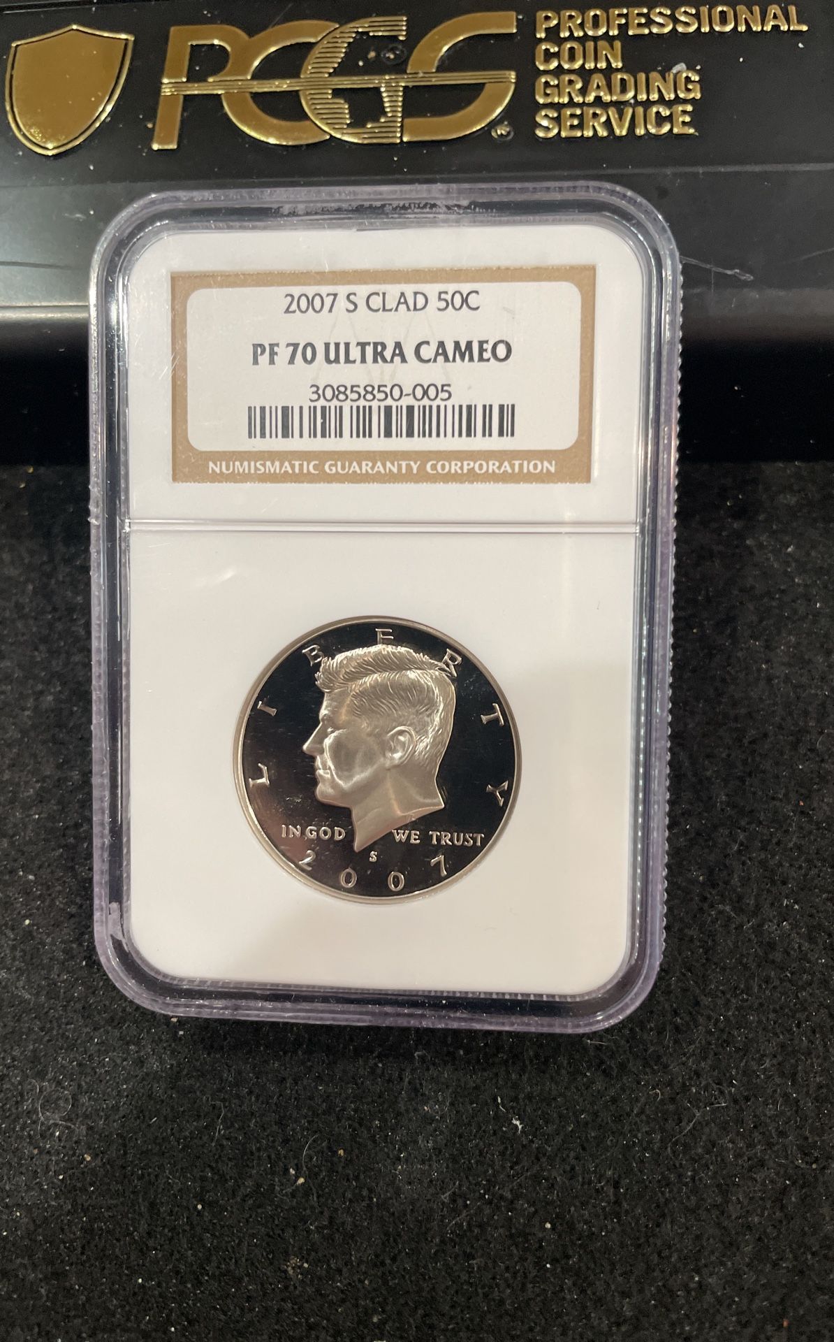 2007 S Gem Proof PERFECT GRADED Kennedy Half Dollar Graded At PR70 D-1