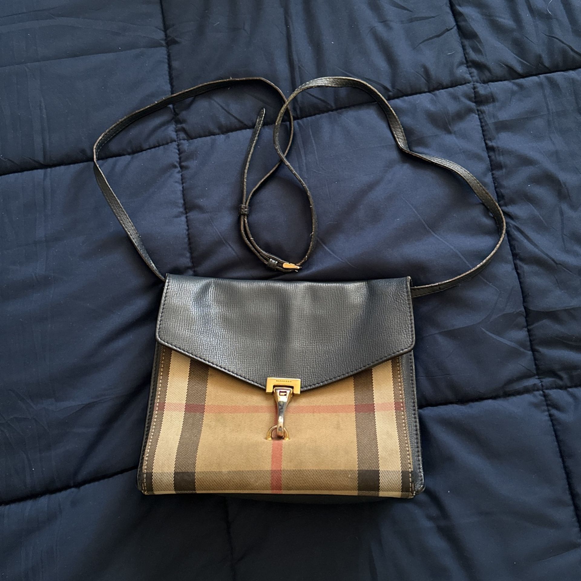 Navy Blue Burberry Cross Body 