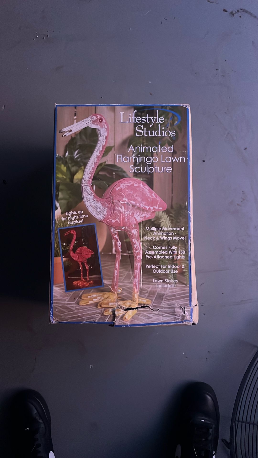 Animated Flamingo Lawn Sculpture